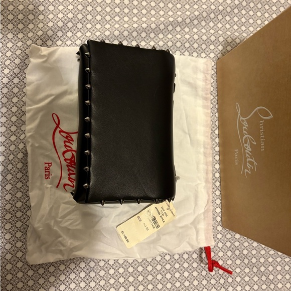Christian Louboutin Black Studded Chain Clutch - Picture 10 of 10